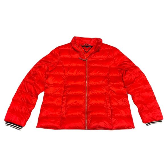Tommy Hilfiger Red Puffer Jacket Size XL - Picture 1 of 6